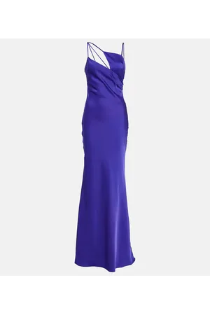 The Attico Melva satin slip gown