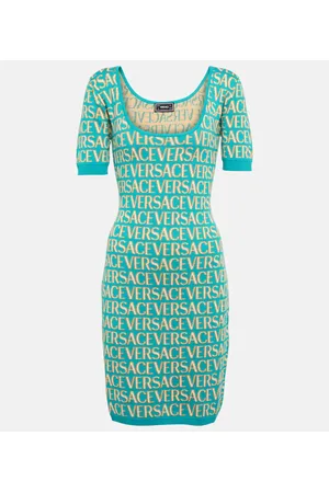 VERSACE Allover intarsia minidress