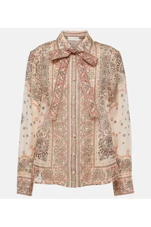 ZIMMERMANN Matchmaker printed linen and silk blouse