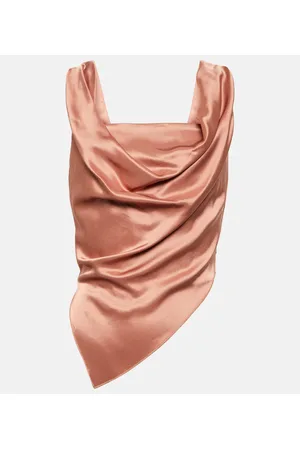 Nanushka Petra draped satin top