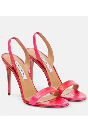 Aquazzura So Nude 105 croc-effect leather sandals