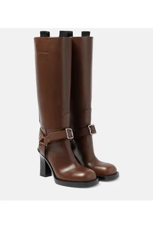 Burberry 100 leather knee-high boots
