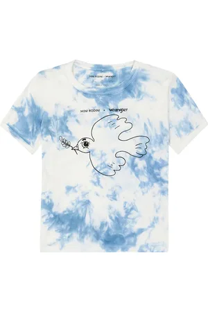 Mini Rodini X Wrangler tie-dye cotton jersey T-shirt