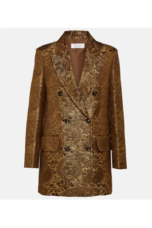 Max Mara Balia double-breasted jacquard blazer