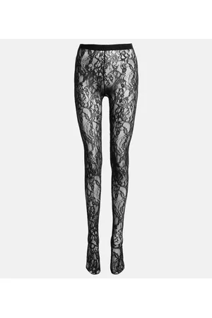 WARDROBE.NYC Floral lace tights