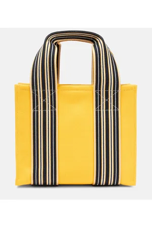Loro Piana The Suitcase Stripe Mini canvas tote bag