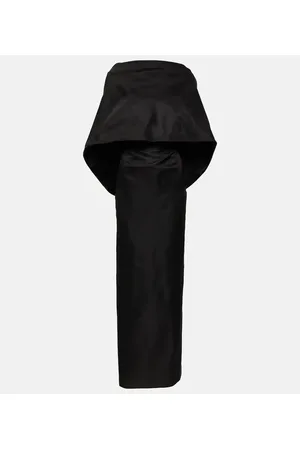 The Attico Caped silk midi dress