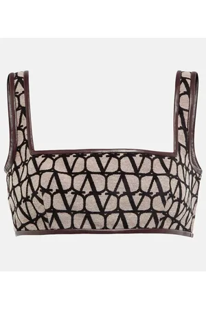 VALENTINO Toile Iconographe crop top