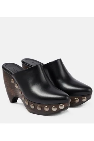 Alaïa AlaÃ¯a Le Sabot leather and wood pumps
