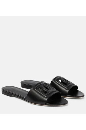 Dolce & Gabbana DG leather slides