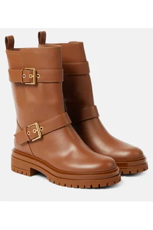 Gianvito Rossi Thiago leather biker boots