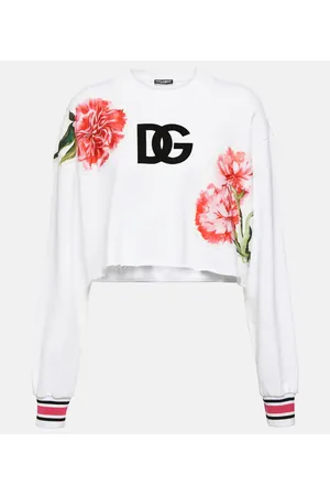 Dolce & Gabbana Logo cropped cotton sweatshirt