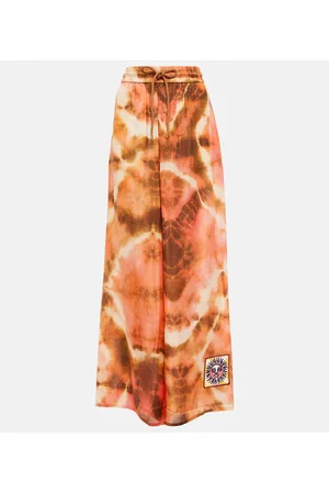 ZIMMERMANN Vacay tie-dye high-rise silk pants