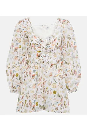 Marysia Sip Sip printed cotton playsuit