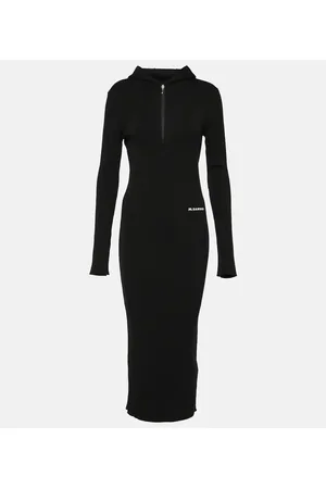 Jil Sander Wool-blend midi dress