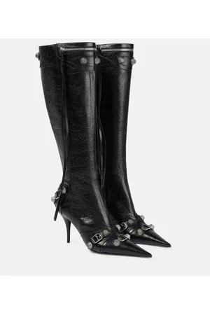 Balenciaga Cagole leather knee-high boots