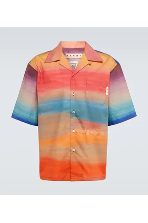 Marni Printed cotton bowling shirt