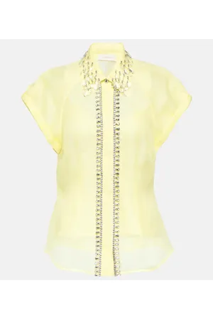 ZIMMERMANN Matchmaker linen and silk blouse