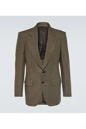 Tom Ford Atticus houndstooth wool-blend blazer
