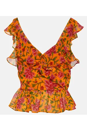 VERONICA BEARD Floral silk top
