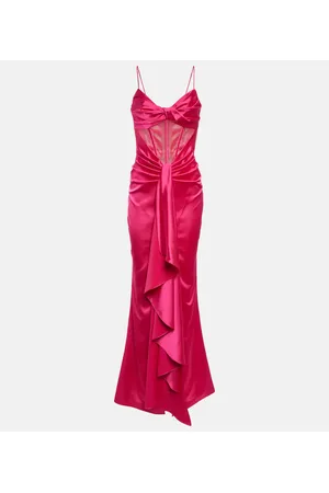 Rasario Draped corset satin gown