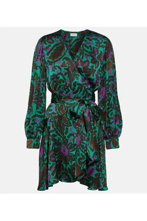 Velvet Bridget printed satin minidress