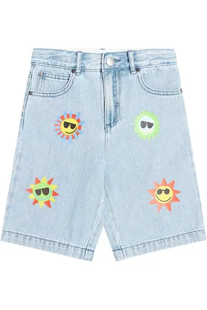 Stella McCartney Embroidered denim shorts