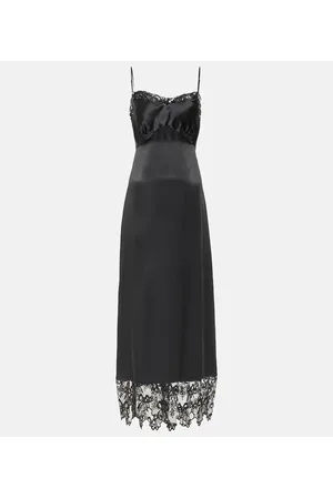 Simone Rocha Bow-detail silk satin midi dress