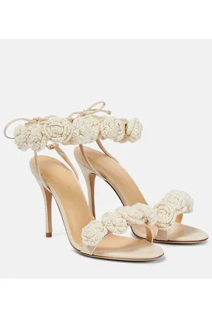 MAGDA BUTRYM Floral crochet and leather sandals