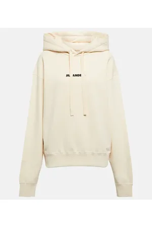 Jil Sander Logo cotton jersey hoodie