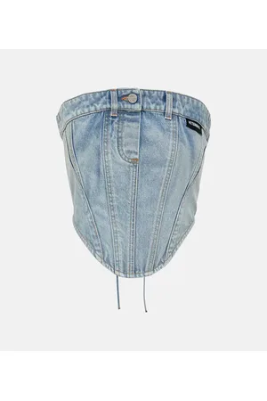Vetements Cotton denim corset