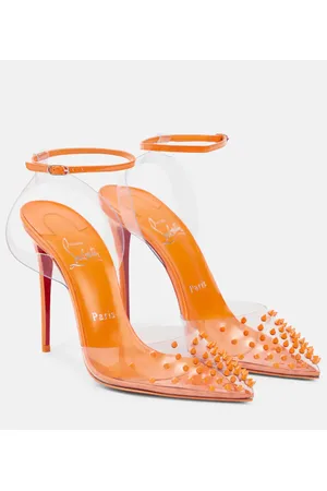 Christian Louboutin Spikoo 100 PVC and leather pumps