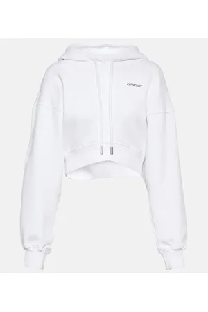 OFF-WHITE Printed cropped hoodie