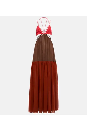 Nensi Dojaka Cutout cotton maxi dress