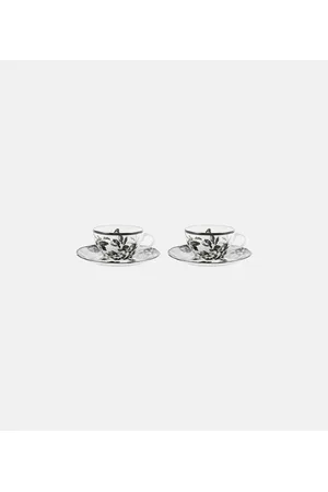 Gucci Herbarium set of 2 teacups and saucers