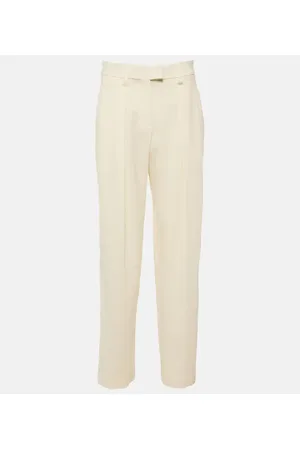 Brunello Cucinelli High-rise gabardine wide-leg pants