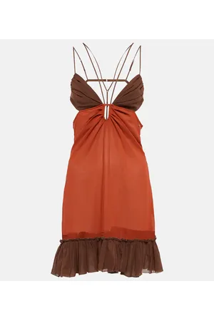 Nensi Dojaka Cutout cotton minidress