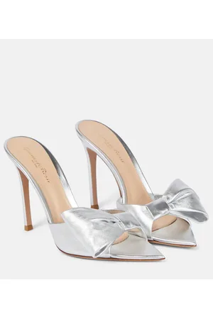 Gianvito Rossi Metallic leather mules