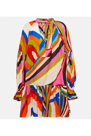 Puccini Iride-print cotton minidress
