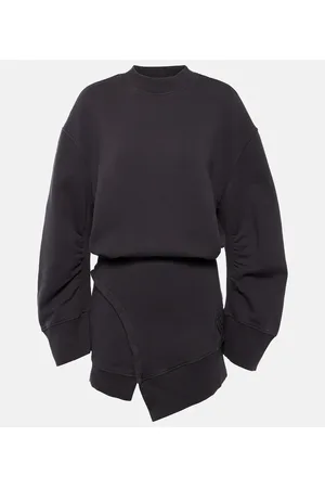 The Attico Ivory cotton jersey sweatshirt dress