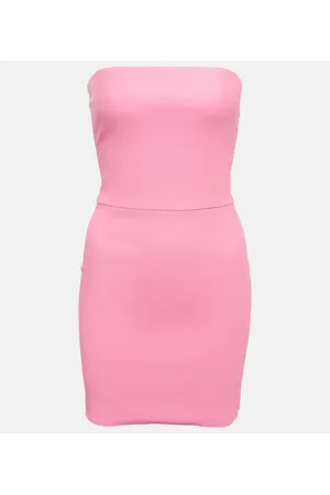 Stouls Amina strapless leather minidress