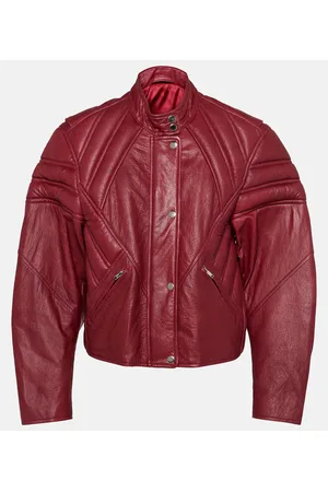 Isabel Marant Padded paneled leather biker jacket