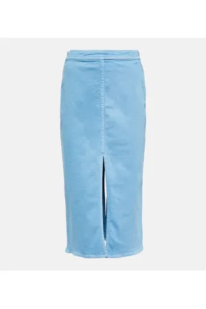 Marni High-rise denim midi skirt