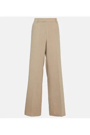 MAGDA BUTRYM Mid-rise cashmere wide-leg pants
