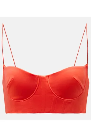 ALEX PERRY Hart satin crÃªpe bralette