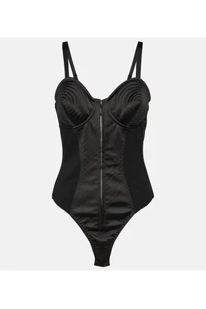 Jean Paul Gaultier Satin-trimmed bodysuit