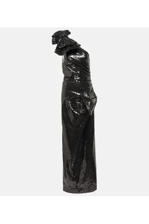 Nina Ricci Sequined one-shoulder gown