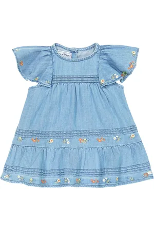 Tartine Et Chocolat Baby floral chambray dress