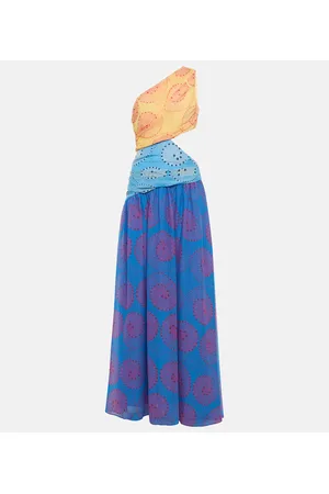 Staud Ashlyn one-shoulder chiffon maxi dress