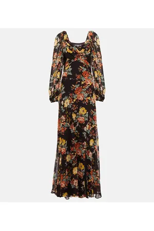 VERONICA BEARD Avani floral printed silk maxi dress